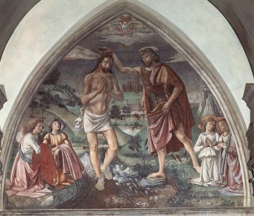  Irlanda Lienzo - Bautismo de Cristo religioso Domenico Ghirlandaio